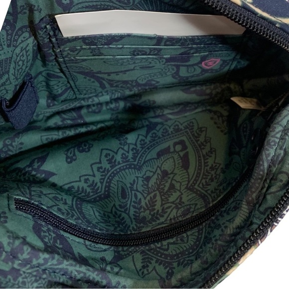 Vera Bradley RFID Convertible  Pouch Crossbody bag Purse Java Navy Camo NWT - Picture 8 of 11